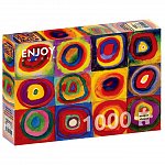 Puzzle Enjoy - Color Study - Squares with Concentric Circles, Wassily Kandinsky, 1000 piese