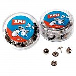 Pioneze metalice Apli, set 50 bucati, zincate