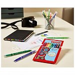 Carioci si linere Stabilo Trio 2in1, set 10 culori, cu 2 varfuri, etui carton