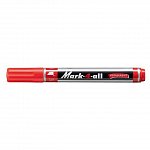 Marker permanent Stabilo Mark-4-all 653 B, varf tesit, 1-4 mm, rosu