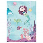 Mapa din carton Herlitz, A3, inchidere cu elastic, Mermaid