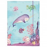 Mapa din carton Herlitz, A3, inchidere cu elastic, Mermaid