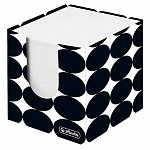 Cub hartie Herlitz, 90 x 90 mm, 80 g, 700 file, cu suport, Just Black
