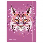 Caiet A4, 2 x 40 file, 80 g-mp, dictando si matematica, My.Book Flex, Wild Animal Lynx