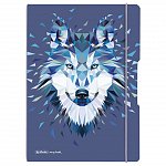 Caiet A4, 2 x 40 file, 80 g-mp, dictando si matematica, My.Book Flex, Wild Animal Wolf