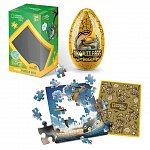 Puzzle dublu CubicFun - Pterosaur in cutie metalica ou, 63 piese