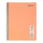 Caiet cu spira Mynote PP, A4 60 file, matematica, Pastel - diverse culori