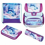 Ghiozdan echipat Herlitz Loop Plus, 37 x 31 x 22 cm, Ocean in Heaven