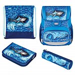 Ghiozdan echipat Herlitz Loop Plus, 37 x 31 x 22 cm, Blue Shark