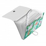 Mapa din plastic, A4, cu elastic, 12 compartimente, Ladylike Jungle, Herlitz easy.orga