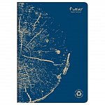 Caiet A4 Forever Clairefontaine, 48f dictando, hartie reciclata, albastru cobalt