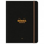 Caiet cu elastic Rhodia Unlimited A5 plus 60f matematica microperf negru