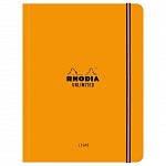Caiet cu elastic Rhodia Unlimited A5 plus 60f dictando microperf portocaliu