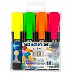 Textmarker Centrum, 1-5 mm, set 4 bucati galben, verde, portocaliu, roz
