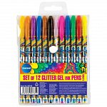 Pix cu gel Centrum Glitter, 1.0 mm, set 12 buc, 12 culori glitter