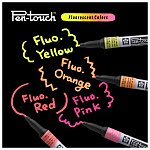 Marker cu vopsea Sakura Pen Touch, F, fluo red
