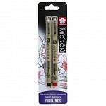 Set Sakura Pigma Micron 05, 2buc-set, black plus red