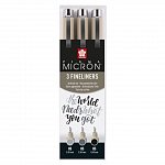 Liner Sakura Pigma Micron, 3buc-set, black plus grey, 05, 05, 05