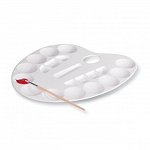 Paleta amestec culori Primo, mare, ovala, plastic, alb