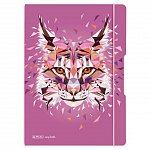Caiet A4, 2 x 40 file, 80 g-mp, velin, PP, my.book Flex, Wild Animals Lynx