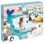 Puzzle tactil, 20 piese - Viata pe gheata