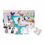 Puzzle tactil, 20 piese - Viata pe gheata