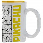 Set cadou Pokemon Pikachu, 4 piese - cana, pahar, 2 x suport pahar