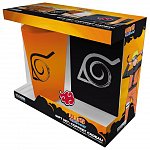 Set cadou Naruto Shippuden, 3 piese - pahar, insigna si caiet A6, 160p, dictando