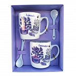 Set cani cu lingurite, Lavanda