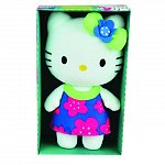 Jucarie Plus Jemini, 20cm - Hello Kitty Floricele Roz
