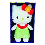 Jucarie Plus Jemini, 20cm - Hello Kitty - Rochita Verde
