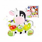 Jucarie interactiva bebe cu activitati si lumini, 20 cm - Vacuta