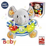 Jucarie interactiva bebe cu activitati si lumini, 20 cm - Elefant