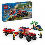 LEGO City - Camion 4X4 si barca de pompieri 60412