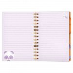 Caiet cu spira 15 x 20 cm, Bangoberry, 200 file, coperta PP, Pally Panda
