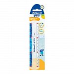 Rigla 15 cm, Pelikan Griffix, 2 scale, plastic transparent