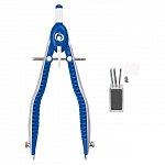 Compas Herlitz my.pen, cu rez. mina, albastru - alb, blister