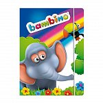 Mapa din carton, A4, cu elastic, diverse modele, Bambino