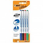 Marker pentru tabla BIC Eco Velleda 1721, set 4 culori, varf rotund