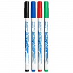 Marker pentru tabla BIC Eco Velleda 1721, set 4 culori, varf rotund