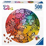 Puzzle Cercul culorilor Tropical, 500 piese, include poster