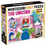 Primul meu puzzle cu Unicorni Montessori, Headu, 2 ani