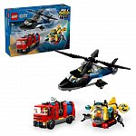 LEGO City - Elicopter, camion de pompieri si submarin remixate 60462