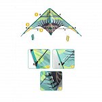 Zmeu acrobatic Valuri verzi, 120 cm, fir 30 m, Djeco