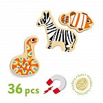 Joc magnetic Magnimo animale din lume, 2 ani, Djeco