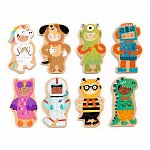 Joc magnetic Fancy-up animale costumate, 2 ani, Djeco