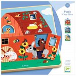 Puzzle straturi Animale de la ferma, 2 ani, Djeco