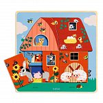 Puzzle straturi Animale de la ferma, 2 ani, Djeco