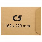 Plic C5, kraft, siliconic, 90g-mp, 25-set