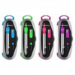 Compas ErichKrause S-Cool, 3 piese, metalic, etui plastic, diverse culori